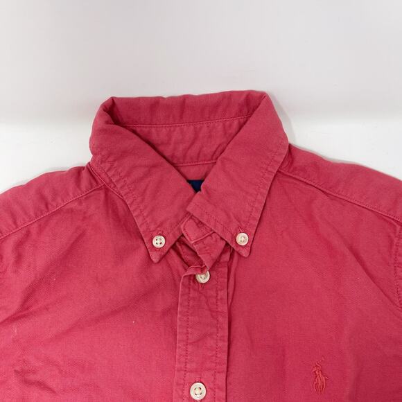 Ralph Lauren Boys Bundle of 2 Size 5 Button Down Shirts Blue White Striped Pink - Picture 11 of 12